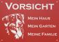 Preview: Aluminium Warnschild Appenzeller Sennenhund VORSICHT Mein Haus mein Garten meine Familie